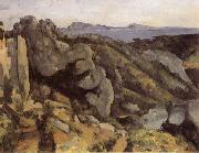 Paul Cezanne Rocks at L Estaque Sweden oil painting artist